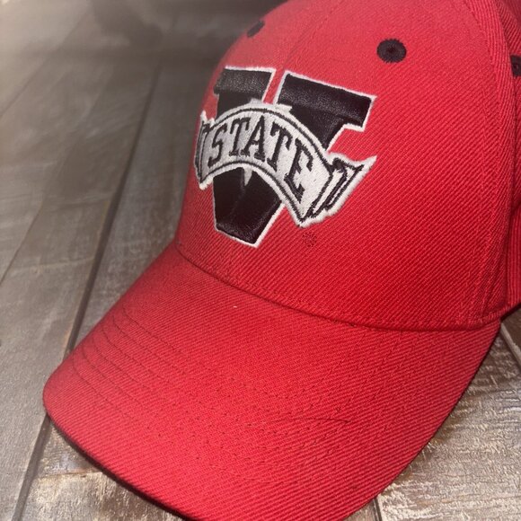 Valdosta State Georgia Logo Red Collegiate Ball Cap Hat Adjustable Baseball - Picture 4 of 4